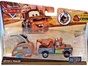 Spielzeug-Set mit Hook und einem kleinen Camping-Anhänger aus Disney Cars.