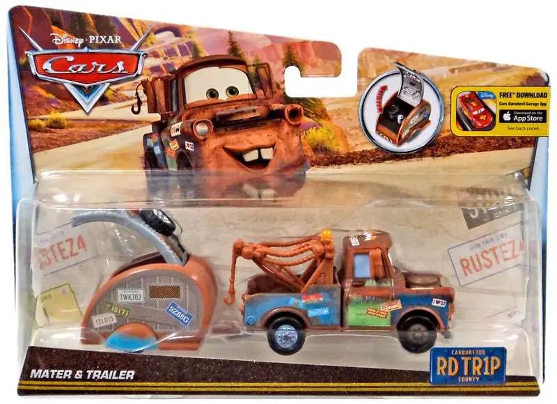 Spielzeug-Set mit Hook und einem kleinen Camping-Anhänger aus Disney Cars.